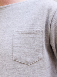 Japan Blue JBST03 16.5oz Sweat Long Sleeve, Grey