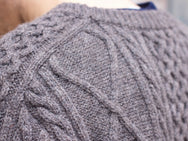 Stevenson Overall Co. Cable Knit Aran Sweater Gray