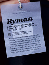 Indigofera Ryman Shirt Black Denim