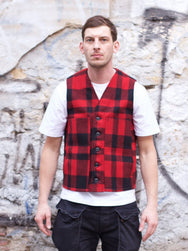 Filson Mackinaw Wool Vest Red/Black