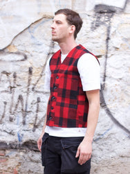 Filson Mackinaw Wool Vest Red/Black