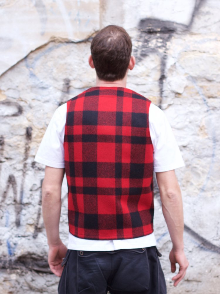 Filson Mackinaw Wool Vest Red/Black