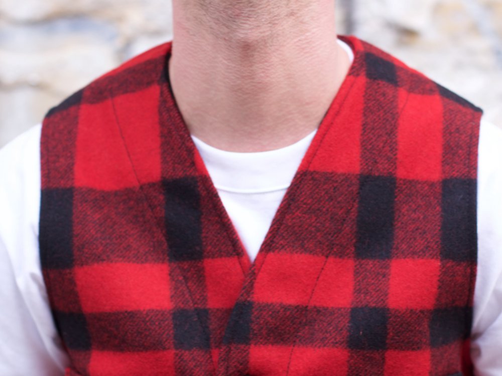 Filson Mackinaw Wool Vest Red/Black