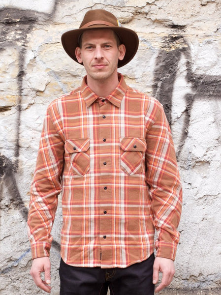 Indigofera Bryson Shirt Bleached Orange/Brown