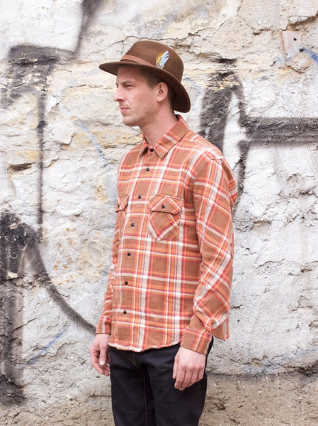 Indigofera Bryson Shirt Bleached Orange/Brown