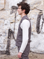 Momotaro Jeans 04-034 Covert Twill Vest Grey