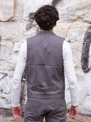 Momotaro Jeans 04-034 Covert Twill Vest Grey