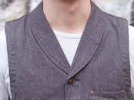 Momotaro Jeans 04-034 Covert Twill Vest Grey