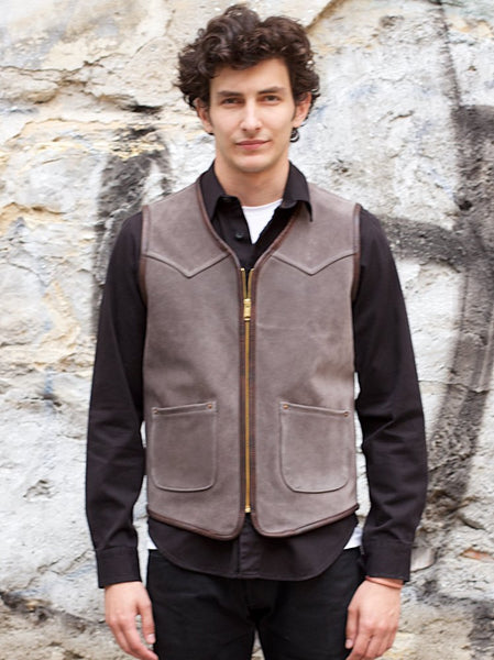 Indigofera Monroe Vest Grey Nubuck