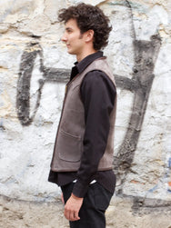 Indigofera Monroe Vest Grey Nubuck