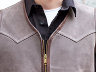 Indigofera Monroe Vest Grey Nubuck