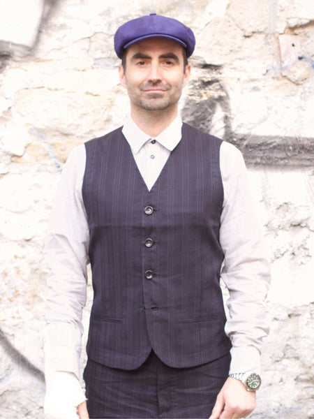 Hansen Garments Daniel Vest, Black Stripe