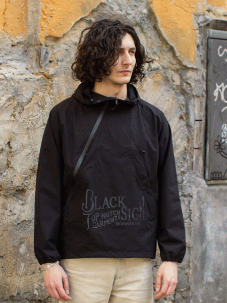 Black Sign High-spec Anorak Parka Midnight Black × Black