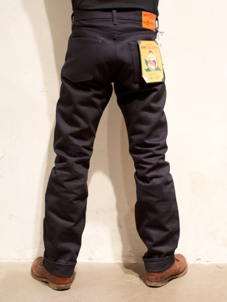Momotaro Jeans Slim Straight Indigo x Black 0202