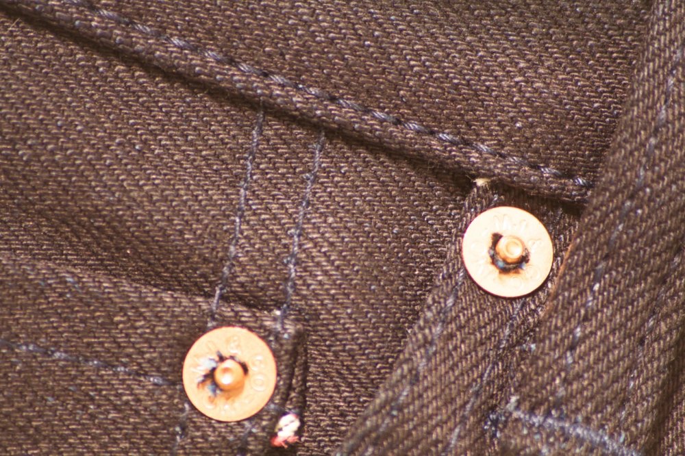 Momotaro Jeans Slim Straight Indigo x Black 0202