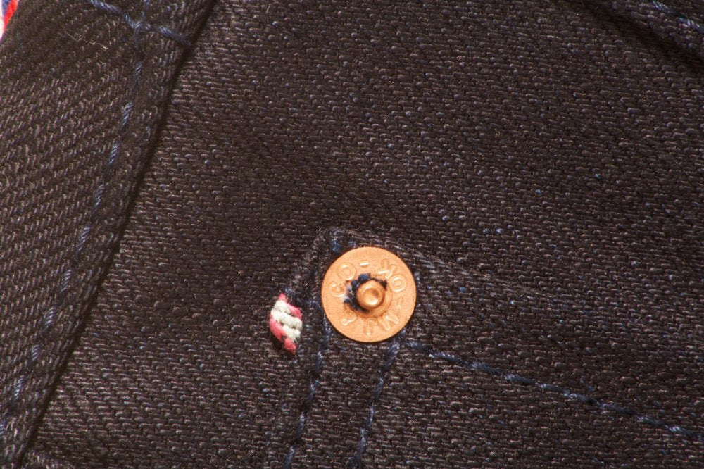 Momotaro Jeans Slim Straight Indigo x Black 0202