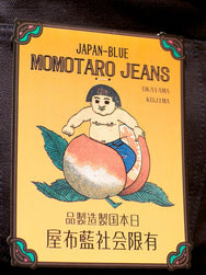 Momotaro Jeans Slim Straight Indigo x Black 0202