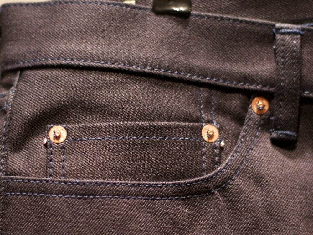 Momotaro Jeans Slim Straight Indigo x Black 0202
