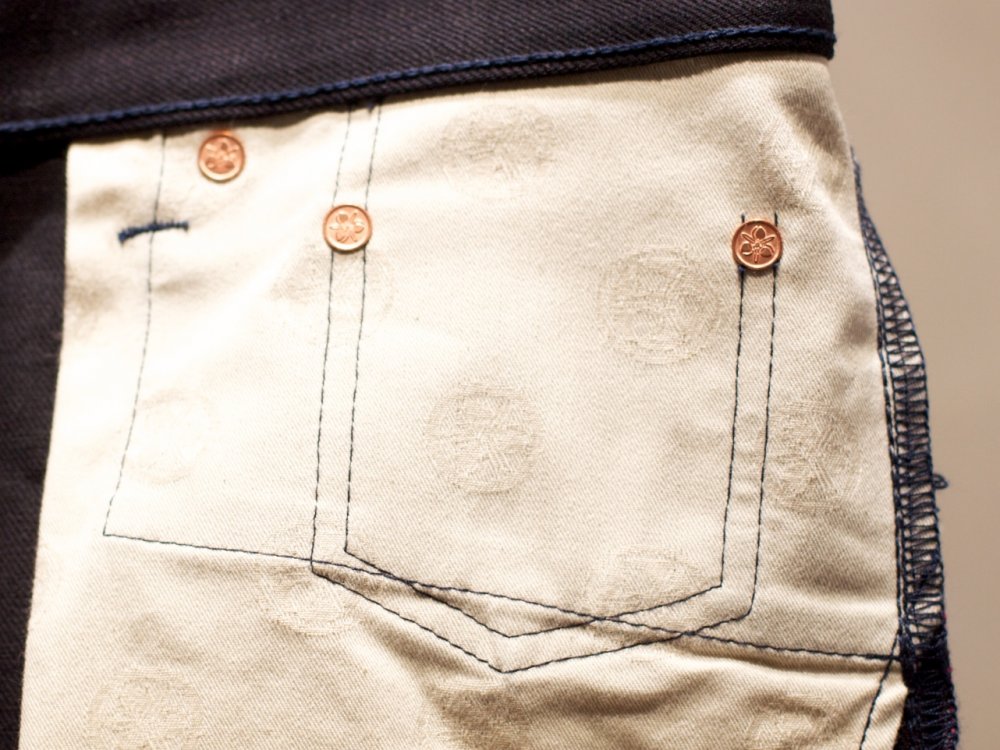 Momotaro Jeans Slim Straight Indigo x Black 0202