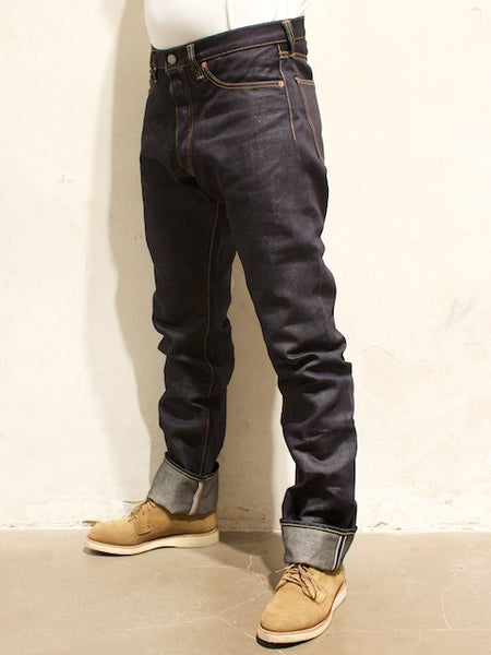Momotaro Jeans 0605-L Natural Tapered Cotton/Linen