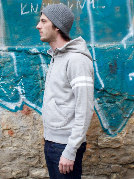 Momotaro ST131 Sweat Zip Up Hoodie Grey