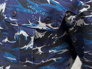 Barbour x White Mountaineering Wave Shirt Blue