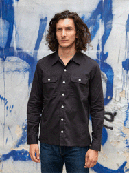 Iron Heart IHSH-324-BLK 4oz Mechanic Work Shirt - Black