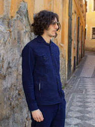 Hansen Sammo Casual Over Shirt Waffle Indigo
