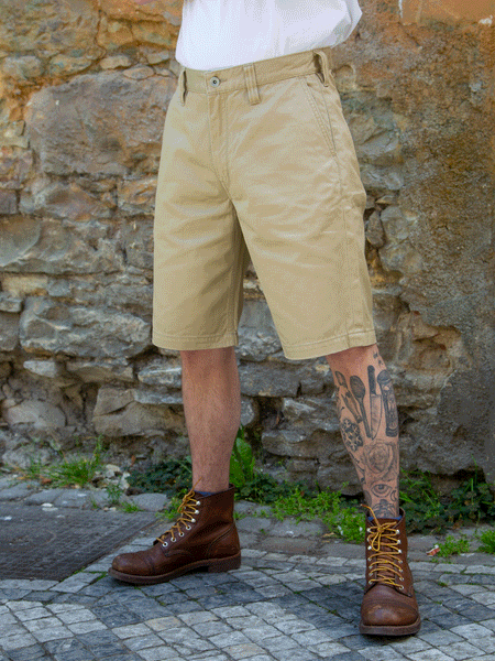 Iron Heart IH-725-KHA 11oz West Point Shorts - Khaki