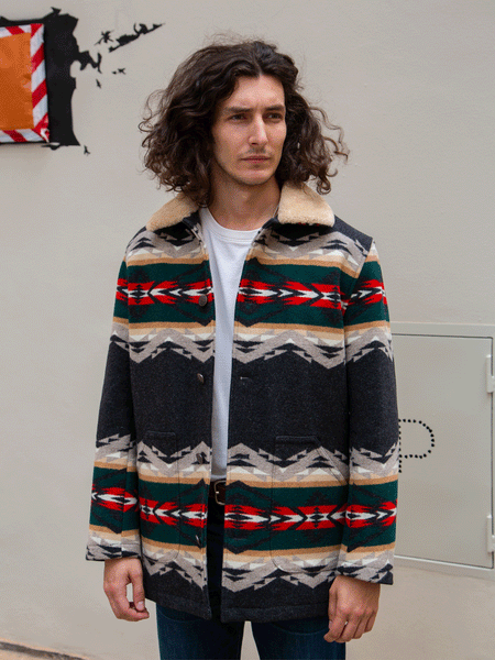 Pendleton Brownsville Coat / Tecopa Hills - Black