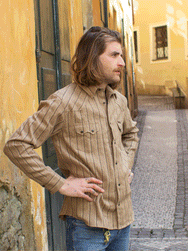 Indigofera Dollard Linen/Cotton Stripe