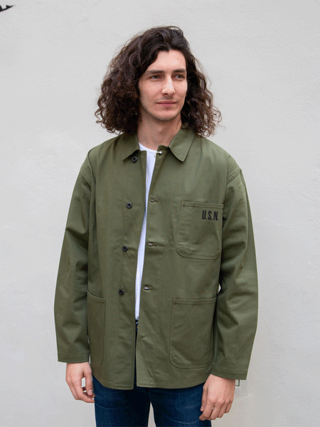 The Real McCoy's MJ22025 N-3 Utility Jacket / Stencil - Olive