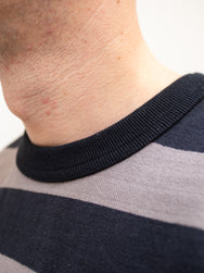 Iron Heart IHTB-01-GRY-BLK Long-Sleeved Sweater / 11oz Cotton Knit - Grey/Black