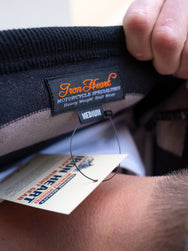 Iron Heart IHTB-01-GRY-BLK Long-Sleeved Sweater / 11oz Cotton Knit - Grey/Black