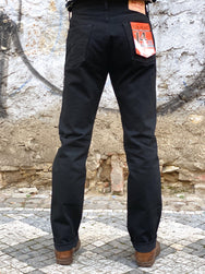 Iron Heart IH-888S-142bb 14oz Medium/High Rise Tapered  - Black/Black