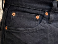 Iron Heart IH-888S-142bb 14oz Medium/High Rise Tapered  - Black/Black