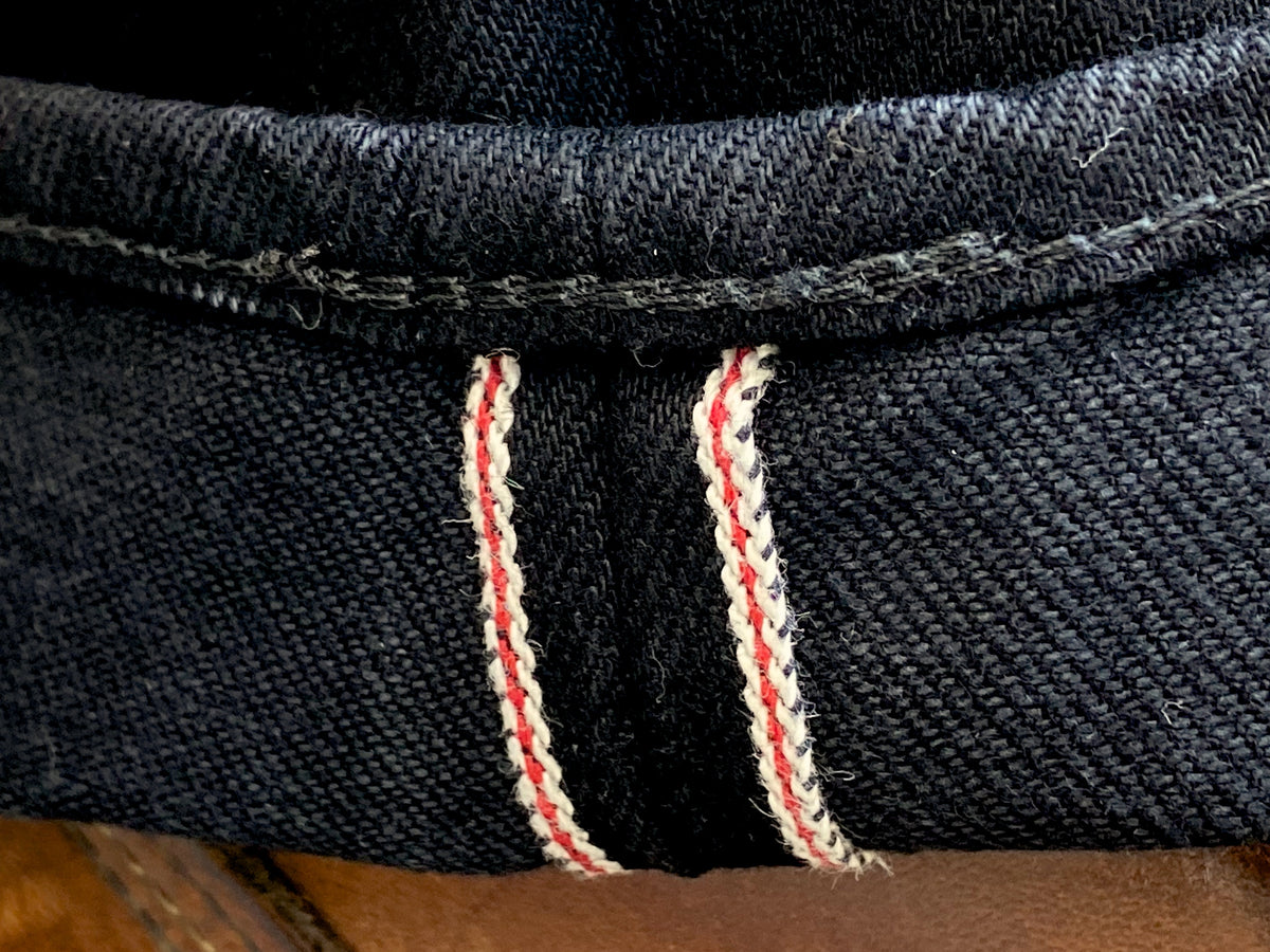 Iron Heart IH-888S-142bb 14oz Medium/High Rise Tapered  - Black/Black