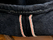 Iron Heart IH-888S-142bb 14oz Medium/High Rise Tapered  - Black/Black