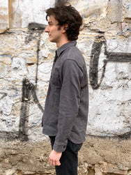 Studio d'Artisan 5633 Sashiko Shirt Grey