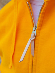 Iron Heart IHSW-63-MUS Printed 14oz Ultra Heavyweight Loopwheel Cotton Zippered Hoodie - Mustard