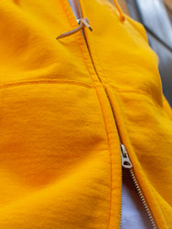 Iron Heart IHSW-63-MUS Printed 14oz Ultra Heavyweight Loopwheel Cotton Zippered Hoodie - Mustard