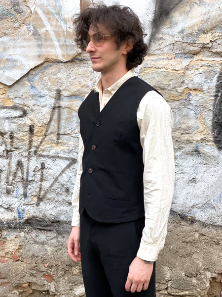 Hansen Garments Daniel Waistcoat Black