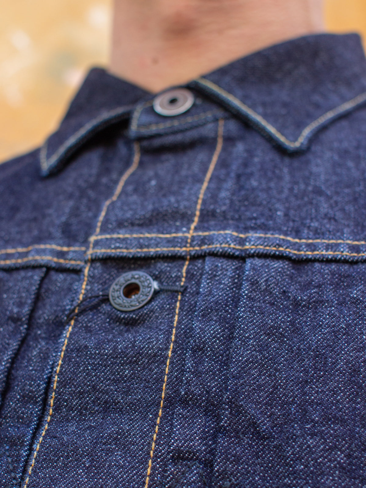 Black Sign 14oz Denim Pleats Jacket (BSFJ-16408IND)
