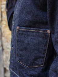 Black Sign 14oz Denim Pleats Jacket (BSFJ-16408IND)