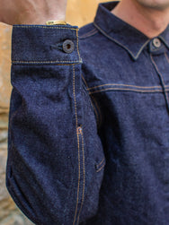 Black Sign 14oz Denim Pleats Jacket (BSFJ-16408IND)