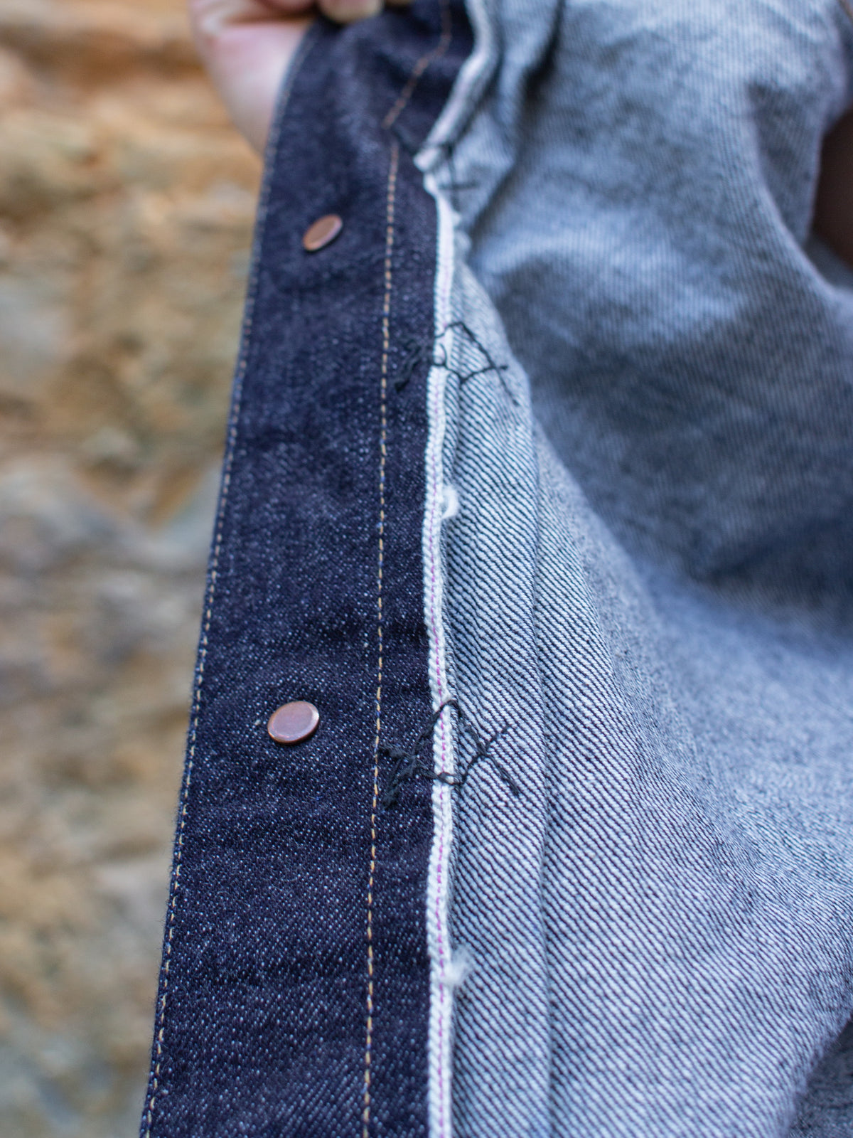 Black Sign 14oz Denim Pleats Jacket (BSFJ-16408IND)