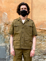 Fleurs de Bagne La Chemise Jungle Cambric Kaki