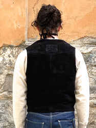 Indigofera Harrison Black Rough Out Leather