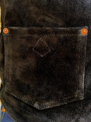Indigofera Harrison Black Rough Out Leather