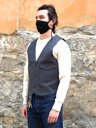 Indigofera Harrison Vest Cork Twill